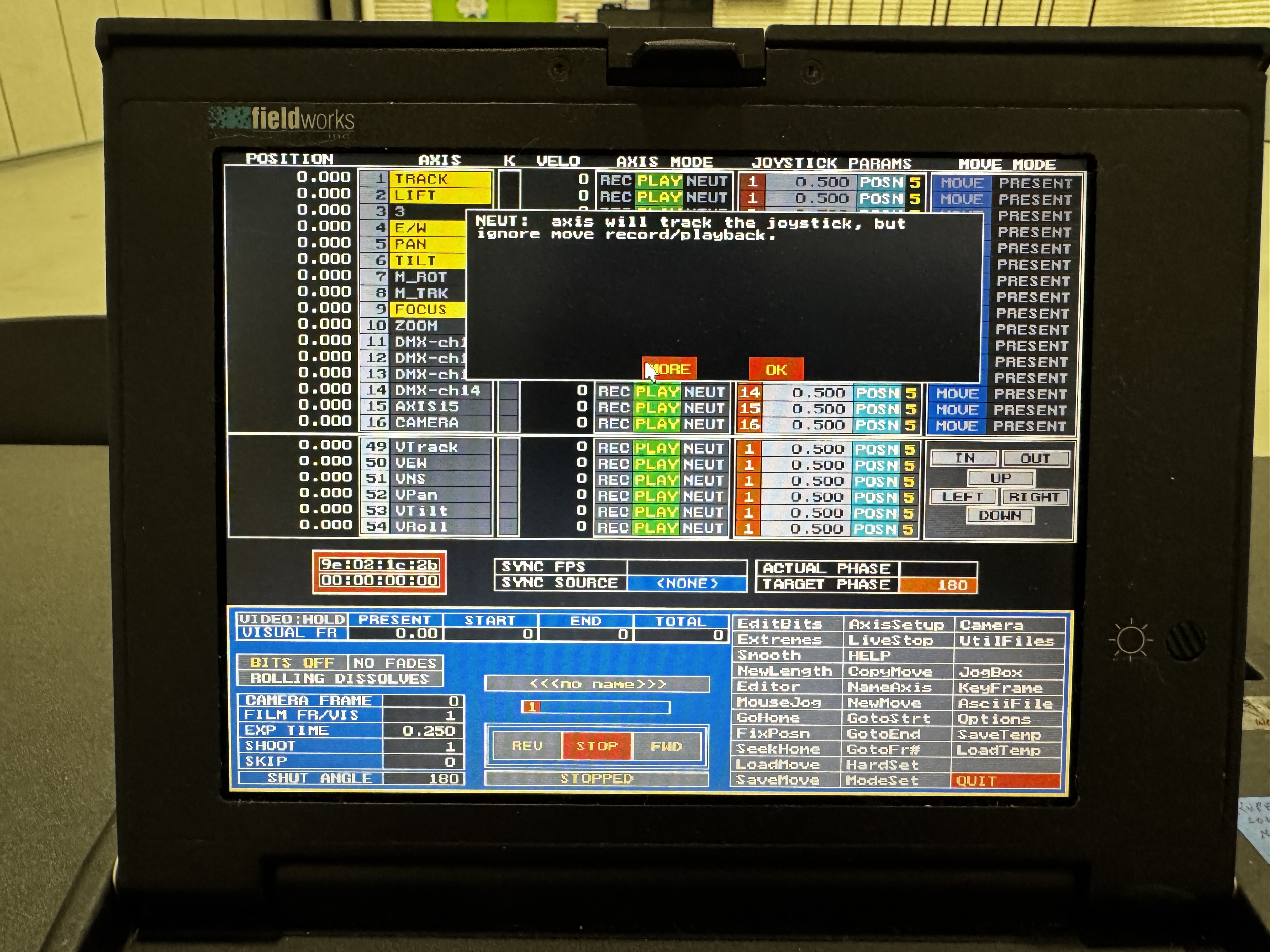 Axis in NEUT Mode